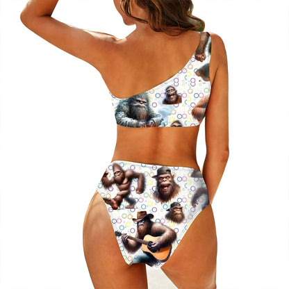 Sasquatch One Shoulder High Waisted Bikini 19 Designs