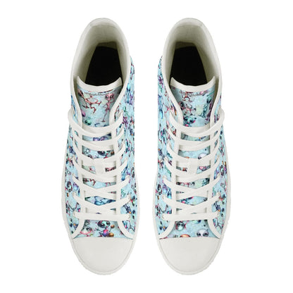 6 Alien Designs, Women's High Top Canvas Shoes