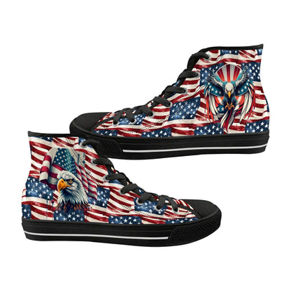 Patriot Eagles, Women's High Top Canvas Shoes