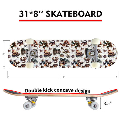 20 Sasquatch Designs, High Density 7 Layer Skateboard, Made In USA