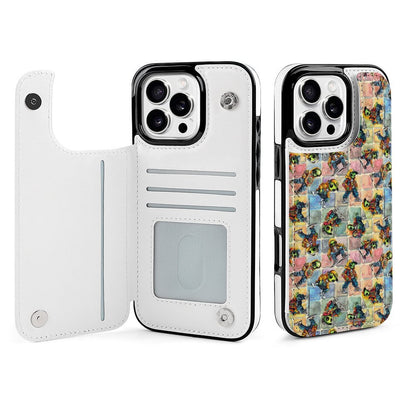 6 Alien Designs, iPhone 16 Faux Leather Wallet Case