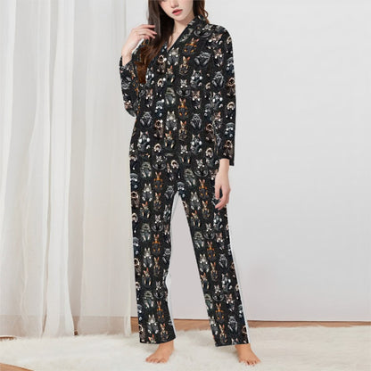 Kittens in Pockets, Women’s Long Sleeved Pajama Set