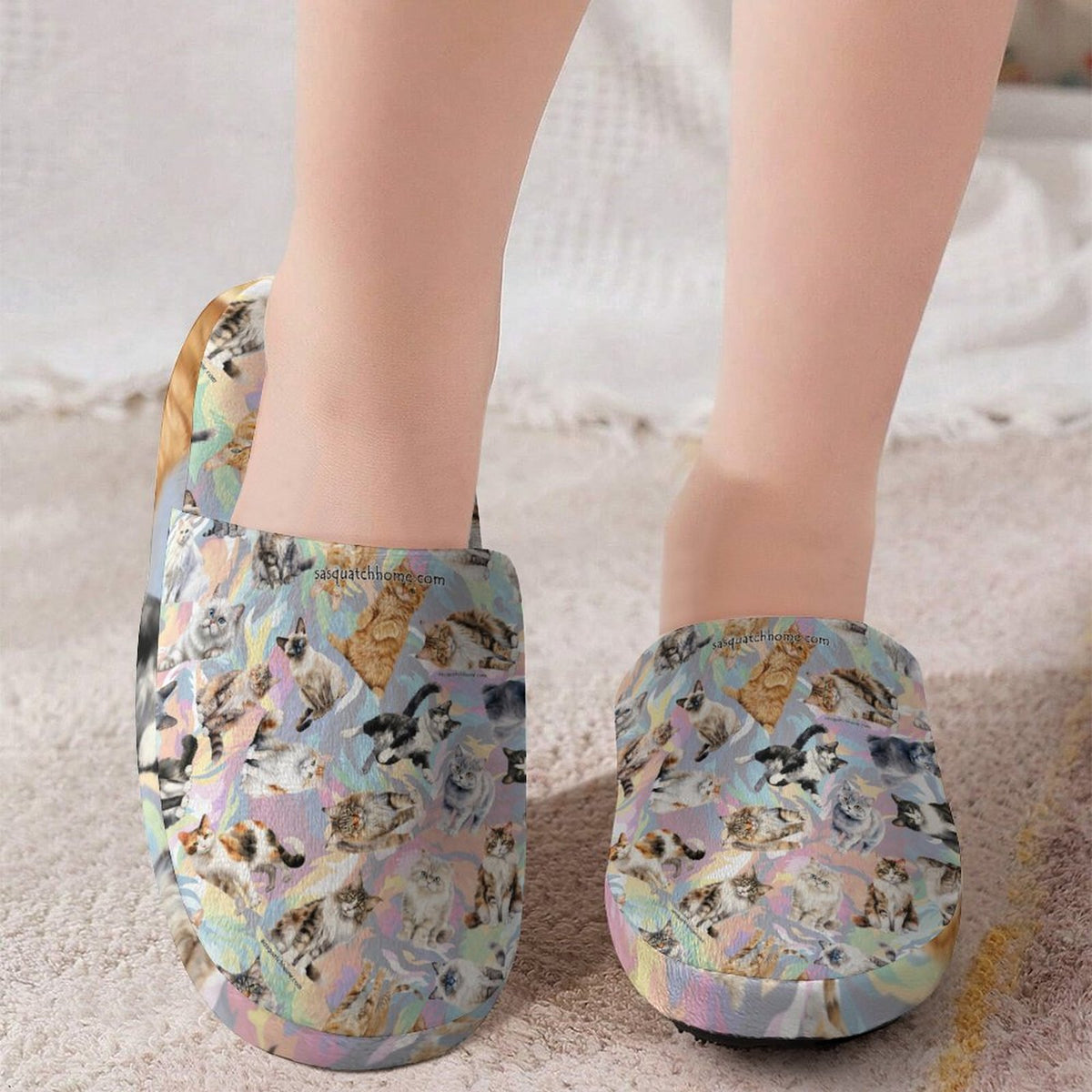 10 Animal Designs, Children's Cotton Flannel Slippers