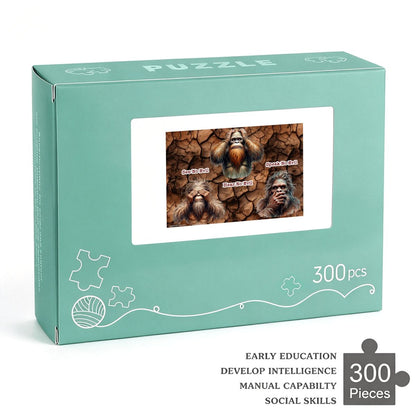 Sasquatch "See no evil...." 300pcs Horizontal Wooden Jigsaw Puzzles