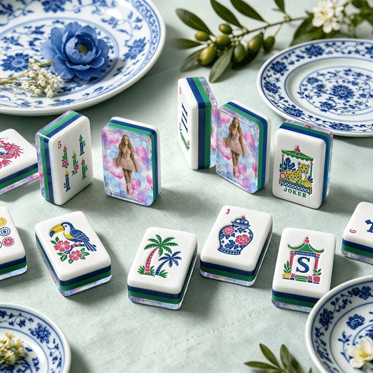 Ballerina Sasquatch Chinoiserie Chic American Mahjong Tiles