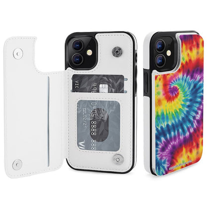 iPhone 12 Series Cell / Mobile phone Flip wallet case - 19 Tie Dye Designs