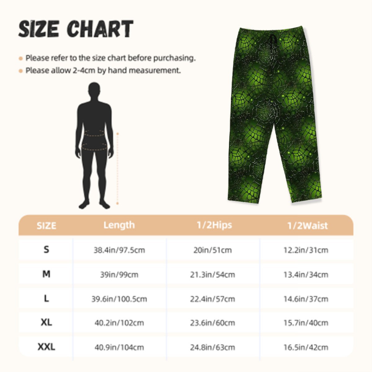 Green spider webs,  Women’s Pajama Pants with Pockets