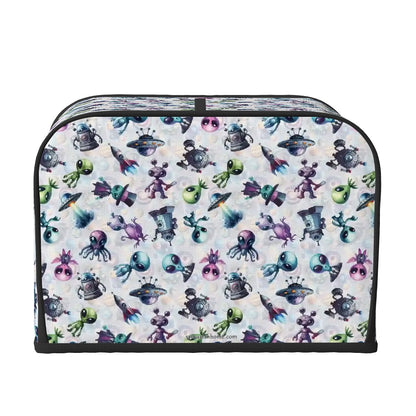 6 Alien Designs, 4 Slice Toaster Cover