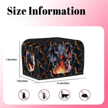 Fire Dragon on Lava, 2 Slice Toaster Cover