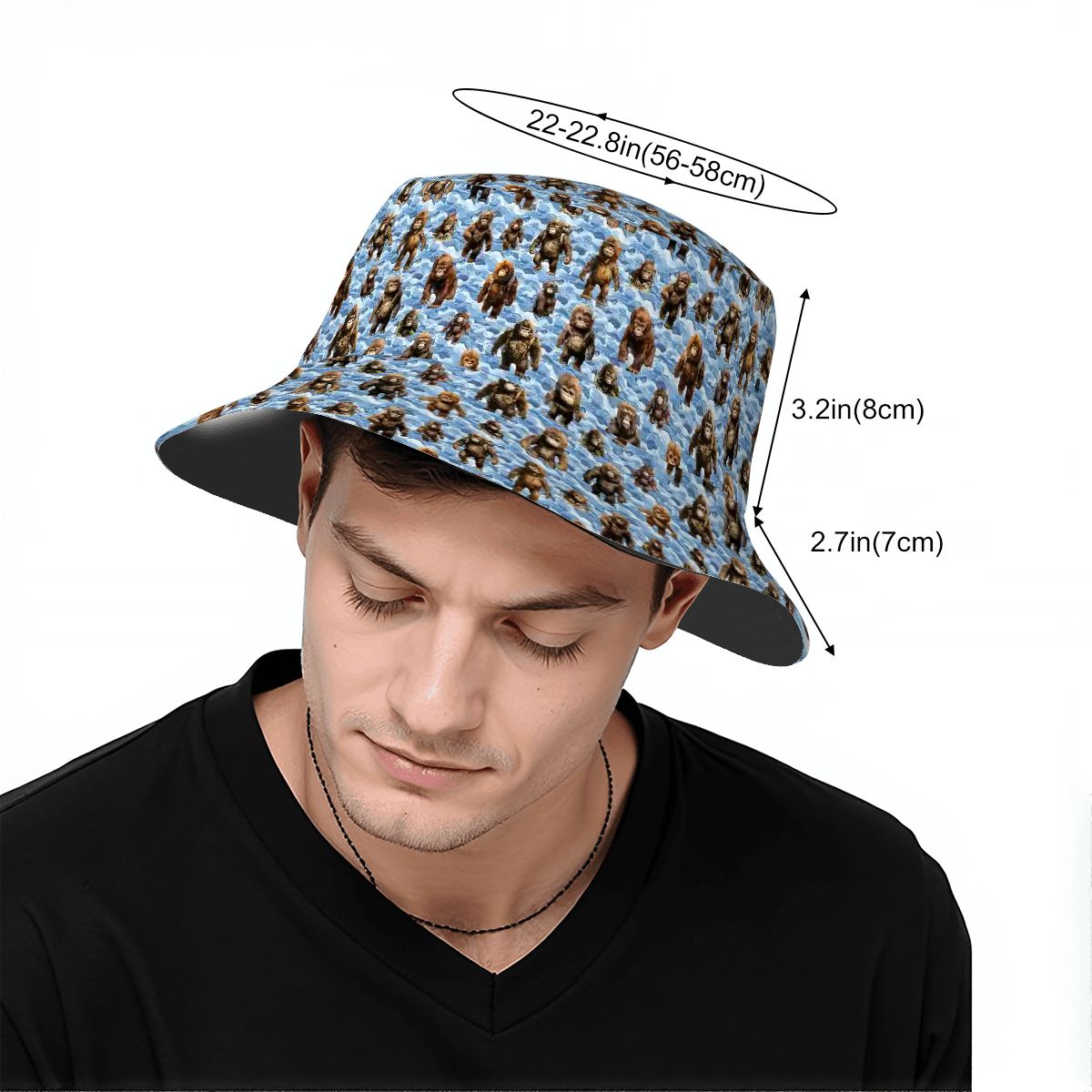 20 Bigfoot / Sasquatch Designs, Adult Bucket Hat