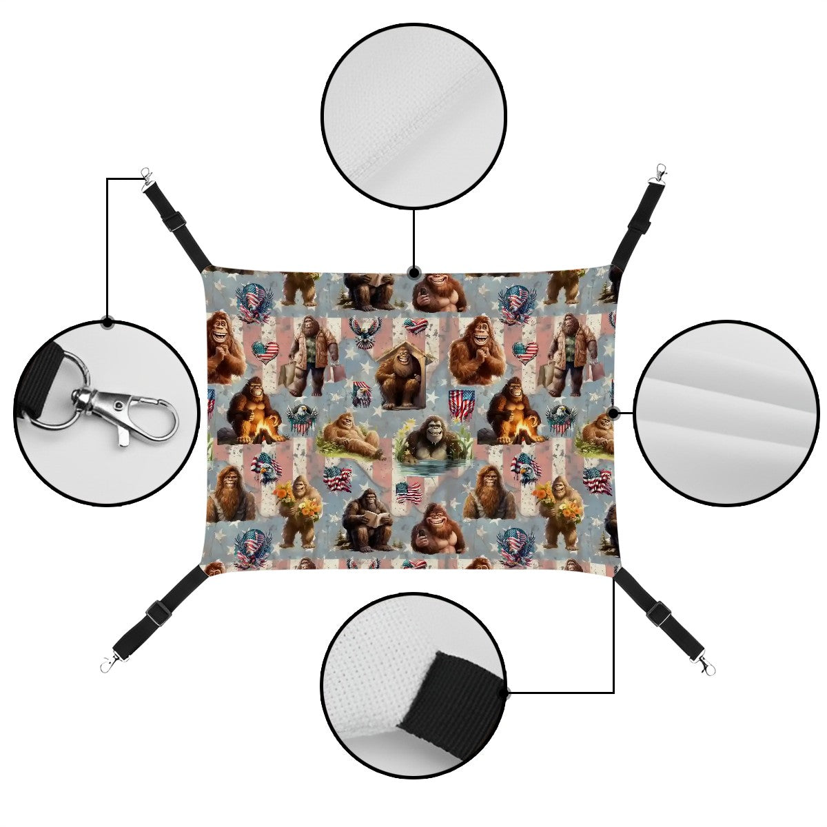 20 Bigfoot / Sasquatch Designs, Pet Hammock - Bigfoot / Sasquatch Collection