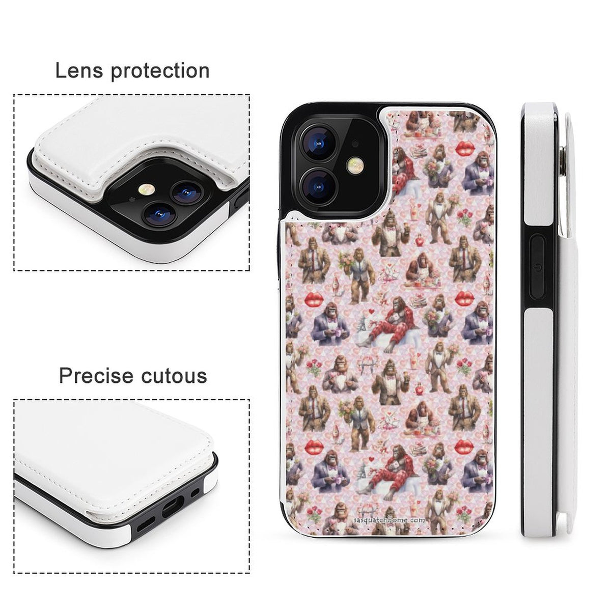 iPhone 12 Series Cell / Mobile phone Flip wallet case - 20 Bigfoot Sasquatch Designs