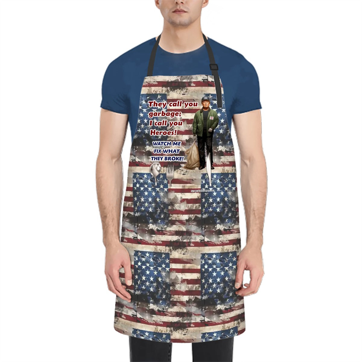 Donald Trump "They Call You Garbage" Waterproof Apron with Pockets