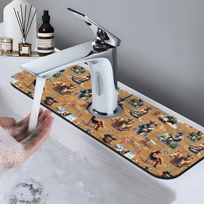 20 Bigfoot / Sasquatch Designs, Faucet Mat