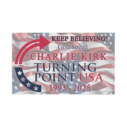 Charlie Kirk Memorial Flag, 3x5' Three-Layer Outdoor Double Sided Flag