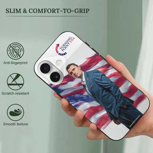 Charlie Kirk, Turning Point USA, iPhone 17 TPU Black Phone Case
