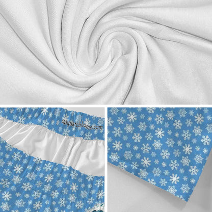 Cute Yeti on Snowflakes, Men’s Polyester, pocketed, pajama Shorts