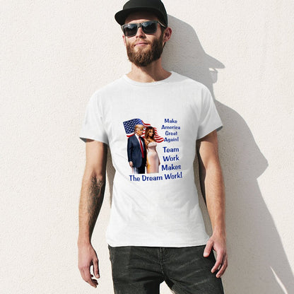 "Team Work makes the Dream work..", Donald Trump, Short Sleeve Cotton T-shirt