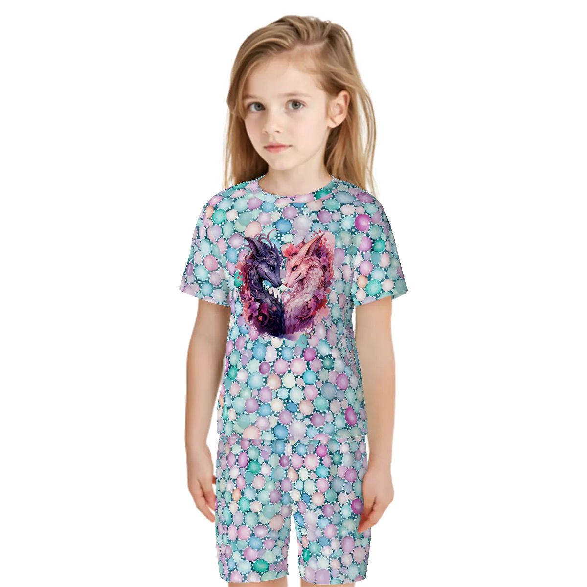 Dragon Love, Children’s 2 Piece Short Pajama Set
