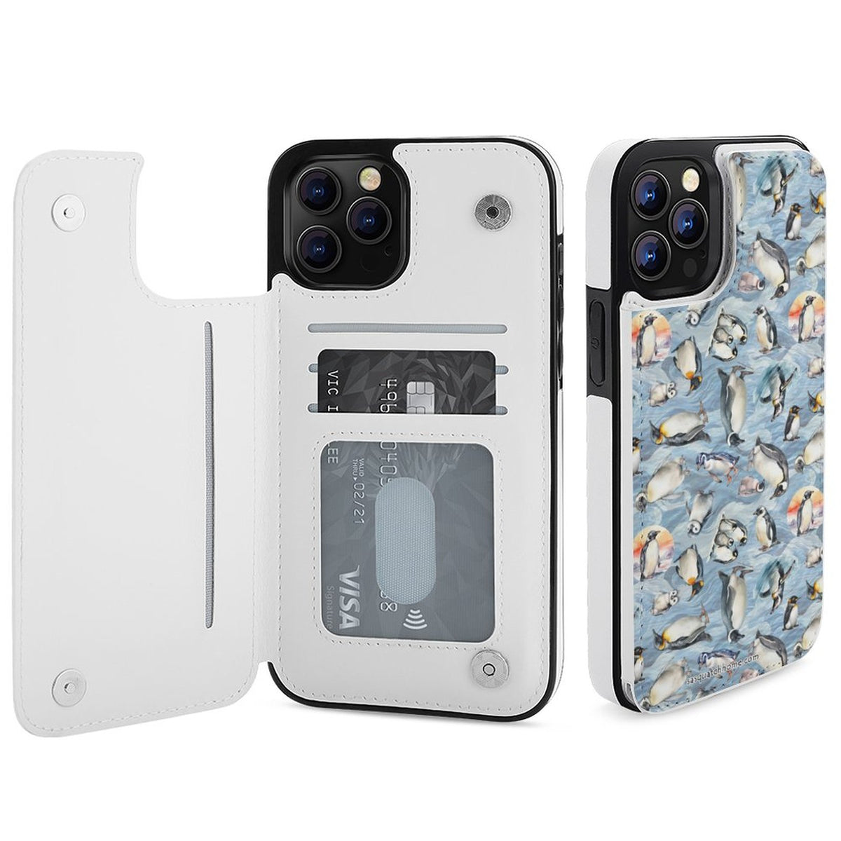 iPhone 12 Series Cell / Mobile phone Flip wallet case- 10 Animal Designs