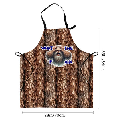 Bigfoot, Sasquatch "What The F_ck", Waterproof Apron with Pockets