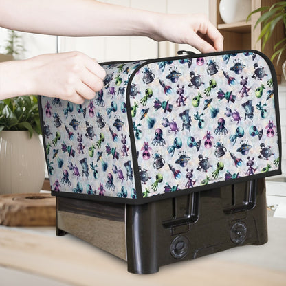 6 Alien Designs, 4 Slice Toaster Cover