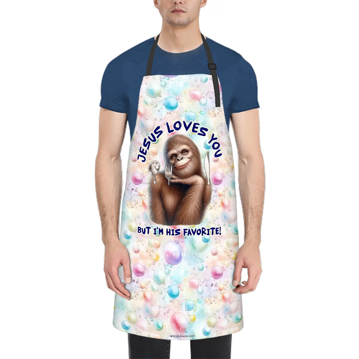 Waterproof Apron with Pockets, "Jesus Loves You...."