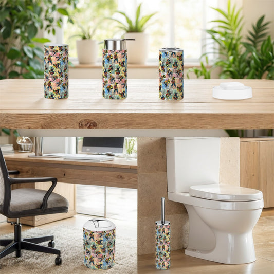 6 Alien Designs, 5 Piece Bathroom Décor Set