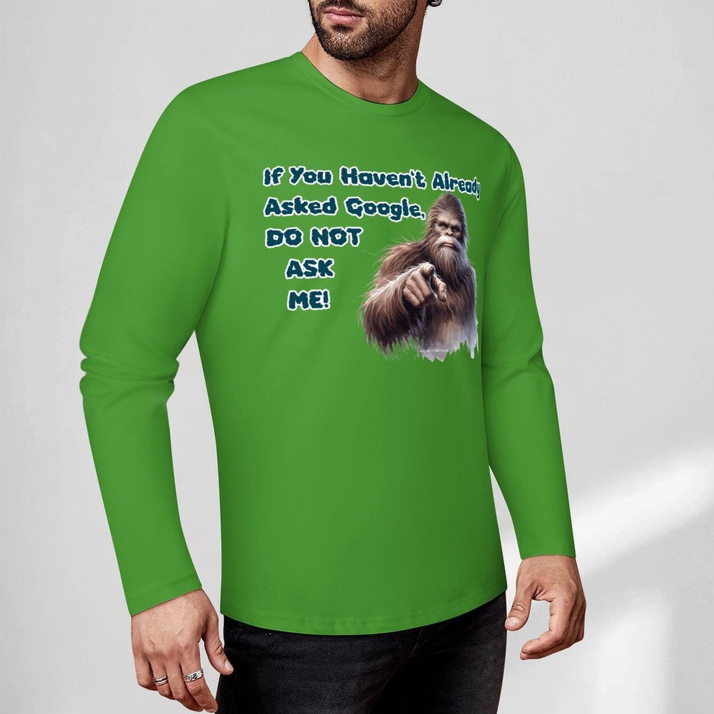 Bigfoot - Sasquatch Cotton Unisex Long Sleeve T-shirt