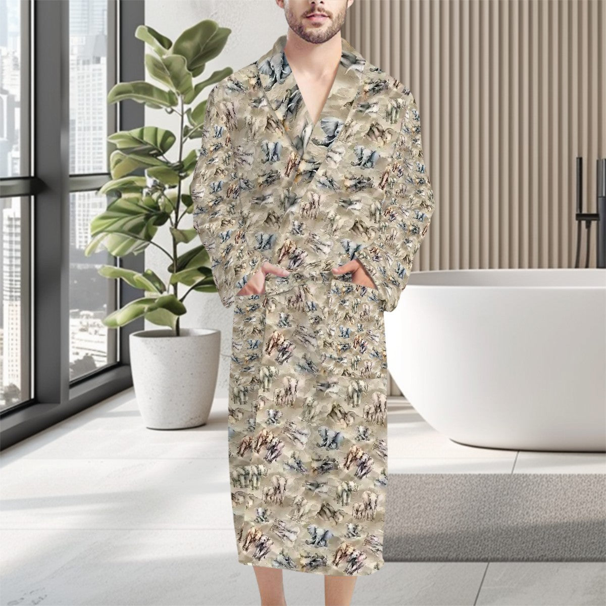 10 Animal Designs,  Polyester Bath Robe