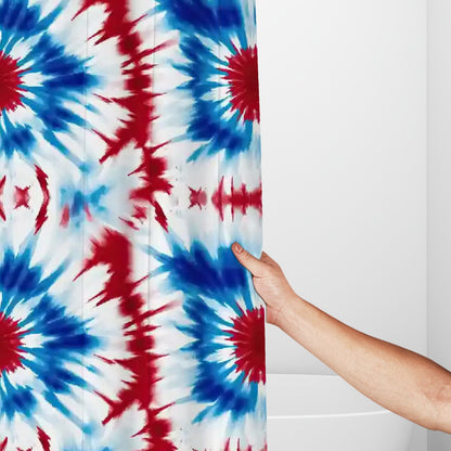 Tie Dye, Polyester Shower Curtain  - 60”x72”, Hippie Shower Curtain 19 Designs