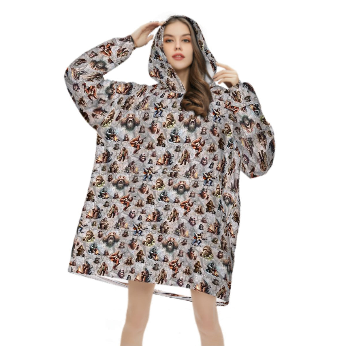 Adult Blanket Hoodie - Bigfoot, Sasquatch hoodie, hoodie