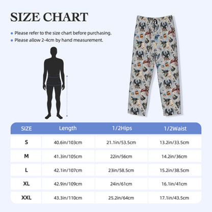 Mens Pajama Pants - Animal Designs, Men's Pajamas, pajama pants, dogs, cats, pigs, elephants +