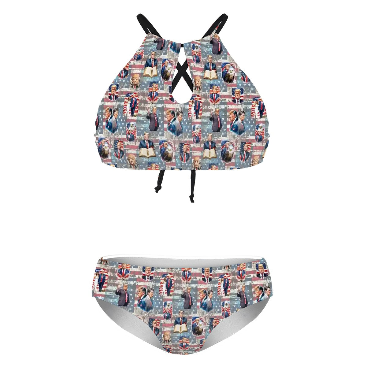 20 Donald Trump Designs, Plus Size High-Waisted Bikini Customized Services