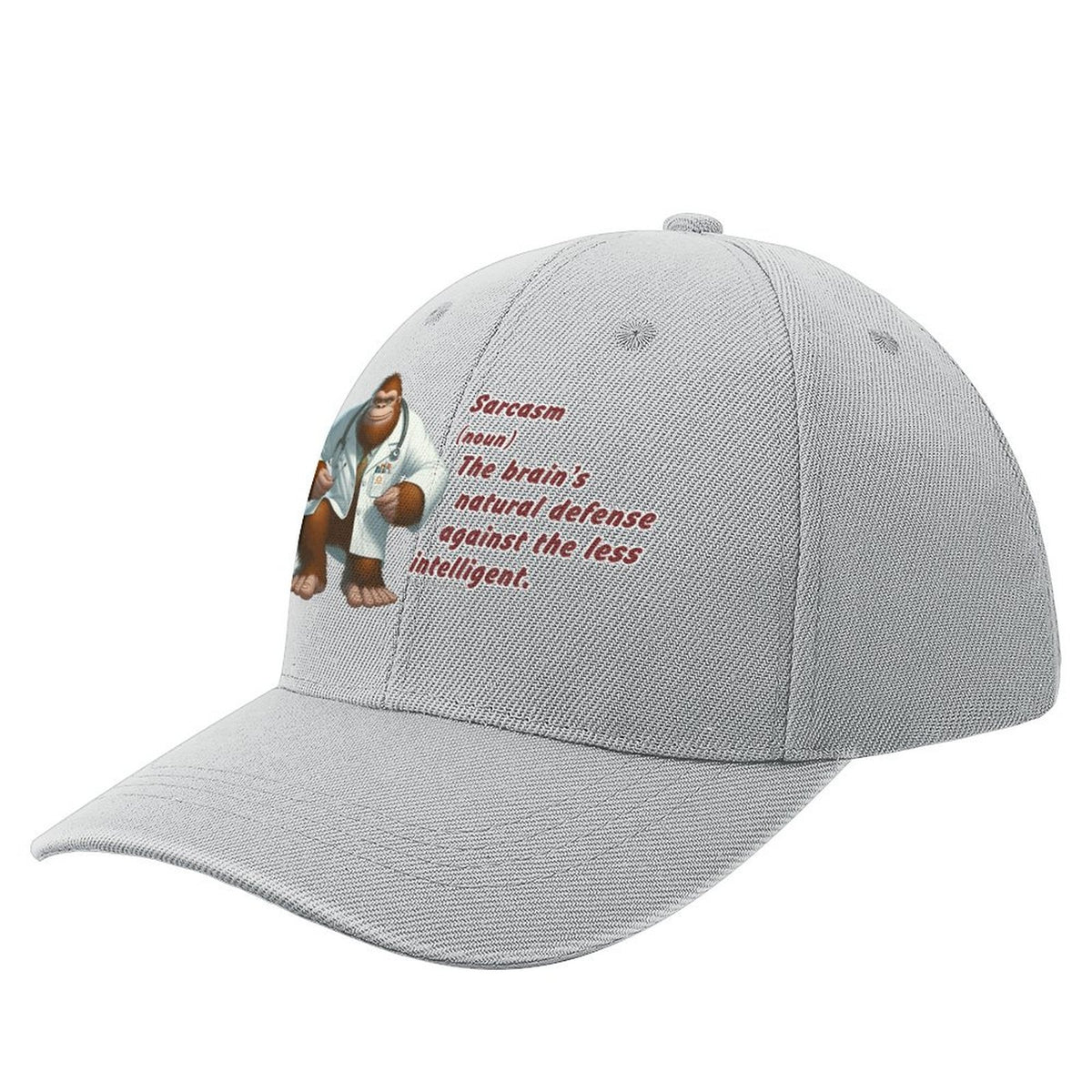“Sarcastic Sasquatch” Series Polyester Baseball Caps – “Sarcasm…”
