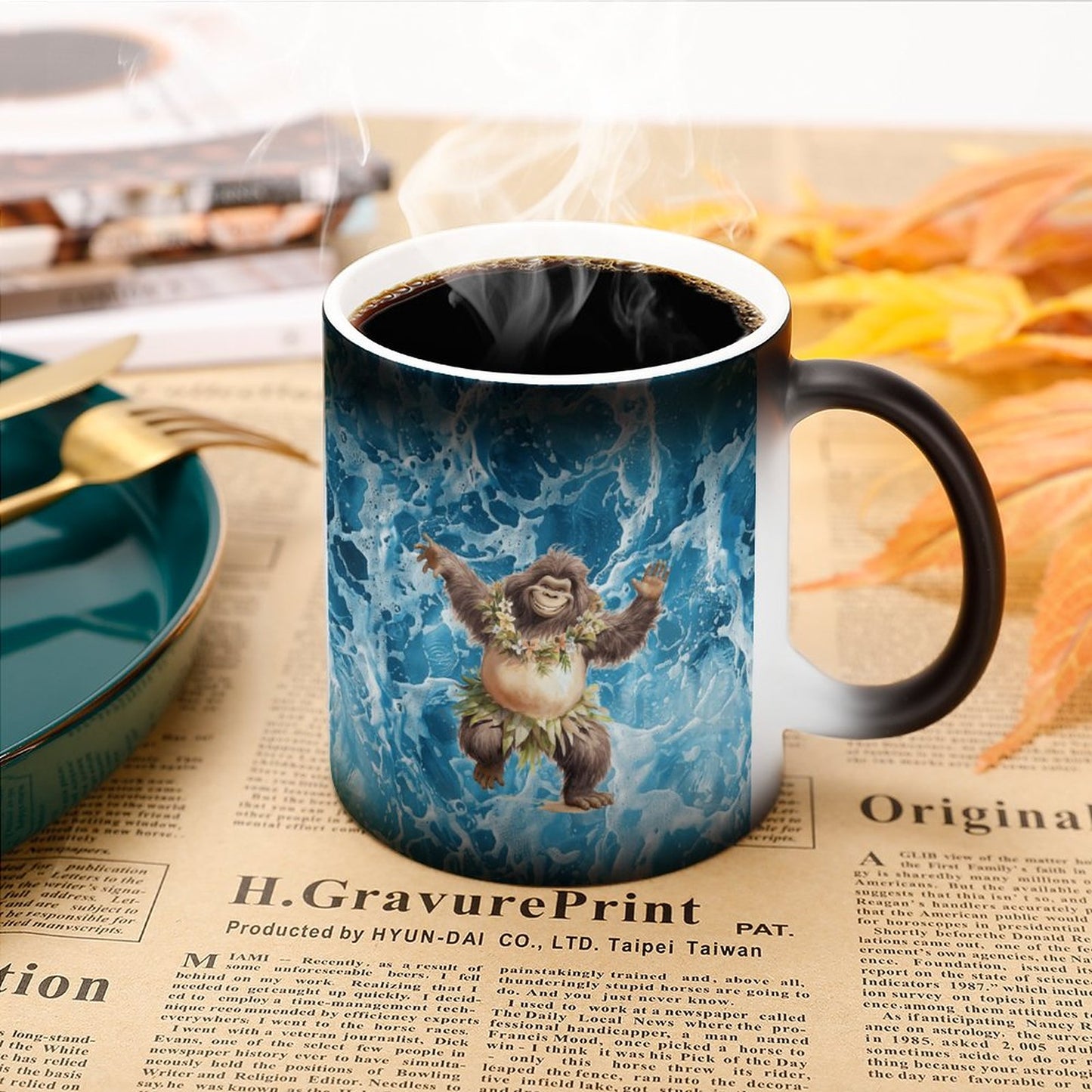 Sasquatch Hula On the Beach Color Changing Cup
