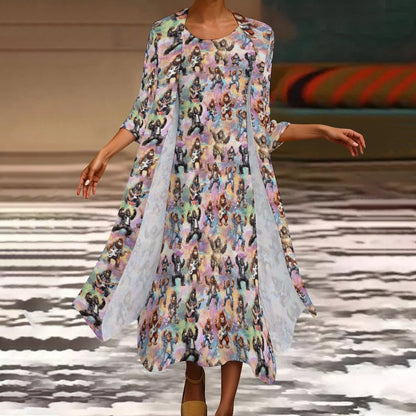 12 More Bigfoot Designs, Women’s Long Dress with Cardigan