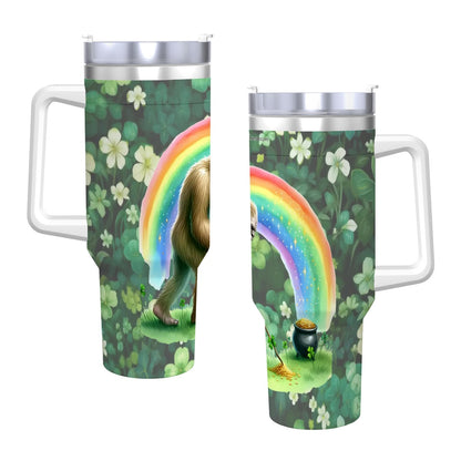 Sasquatch Bigfoot 40 oz Stainless Steel Travel Coffee Mug with a Straw