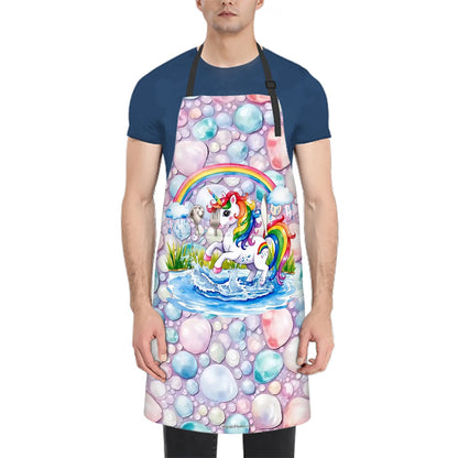 Bubbles N Unicorn, Waterproof Apron with Pockets