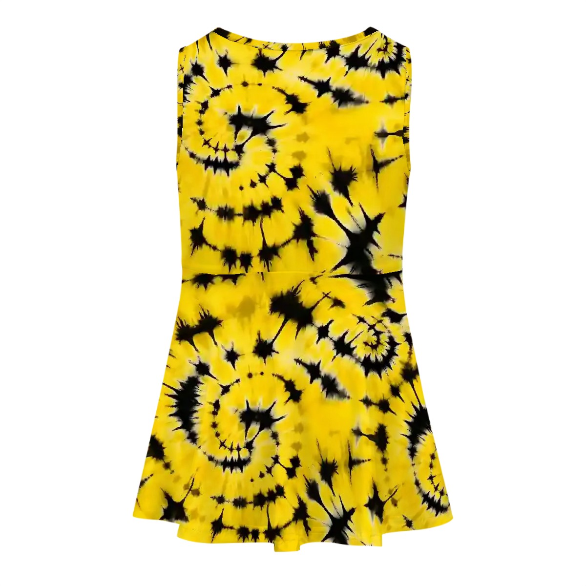 Tie-Dye Themed Girls Polyester Sleeveless Dress
