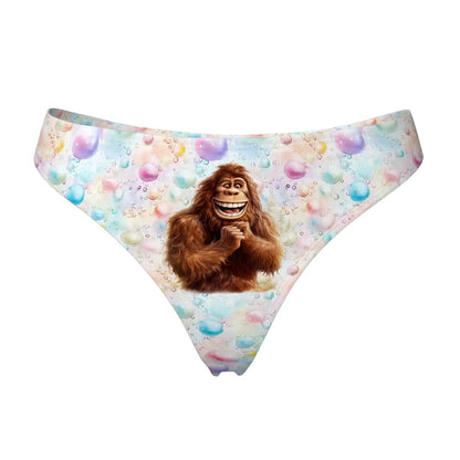 Women’s Polyester Thong, Panties, Underwear - Happy Bigfoot