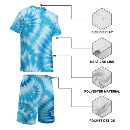 19 Tie Dye designs, Children's T-shirt & Shorts Set, kid’s outfit, child clothing set, tshirt, shorts