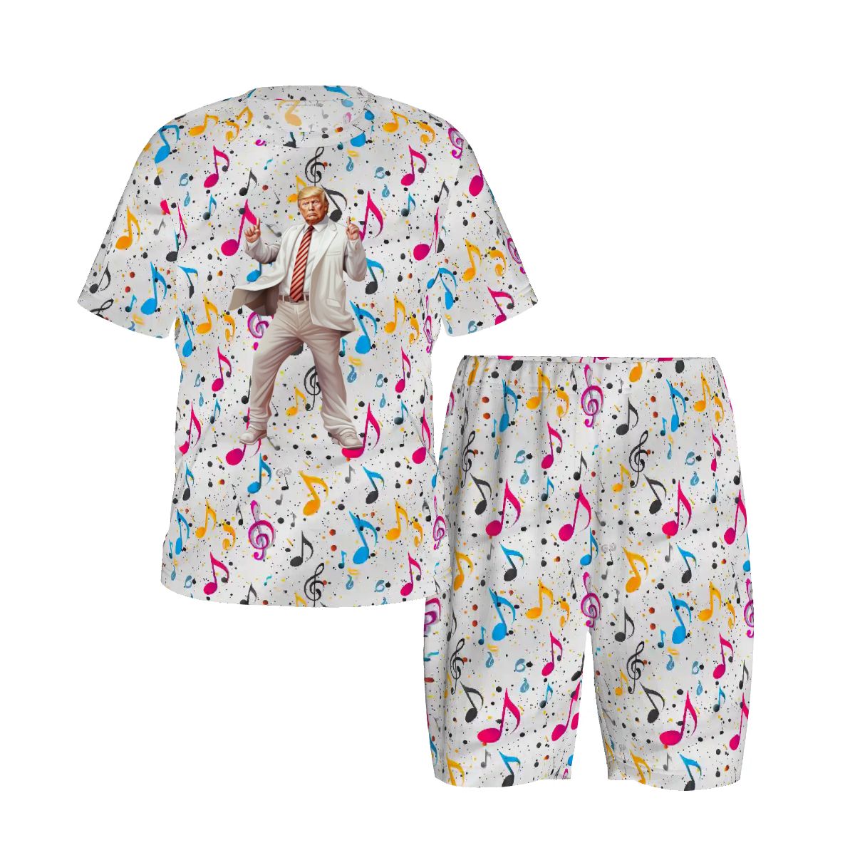 Children’s 2 Piece Short Pajama Set, Donald Trump Dancing