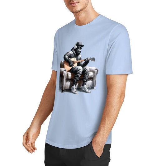 Bigfoot - Sasquatch Play Guitar Short Sleeve Cotton T-Shirt