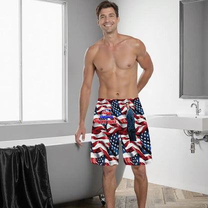 Charlie Kirk Memorial, Men’s Polyester, pocketed, pajama Shorts