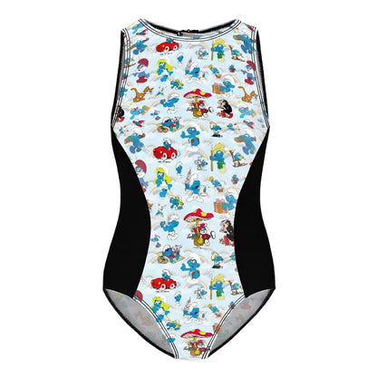 Girls One Piece Swimsuits, Awesome Misc Designs, zombies, smurfs, circus + more