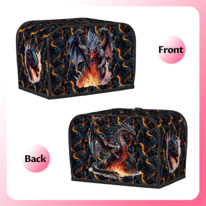 Fire Dragon on Lava, 2 Slice Toaster Cover