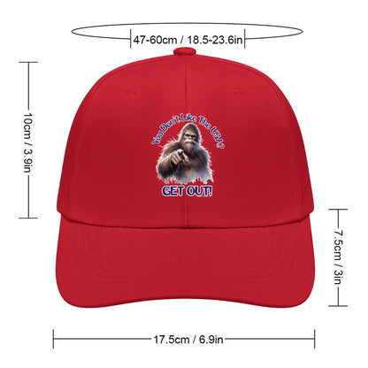 Bigfoot, Sasquatch “You don't like the USA..", Baseball Cap – 8 Colors