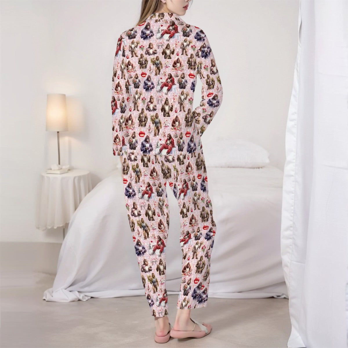 Bigfoot / Sasquatch Themed Women’s Long Sleeved Pajama Set
