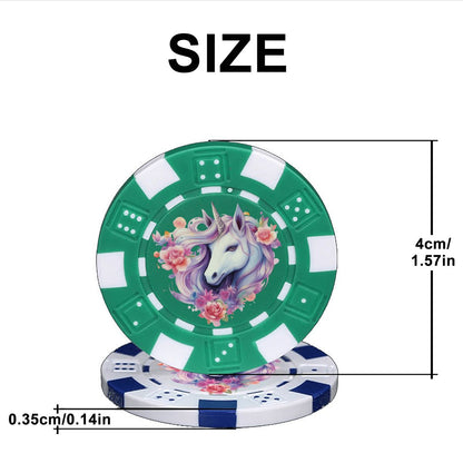 Unicorn 10 Piece Poker Chips Set